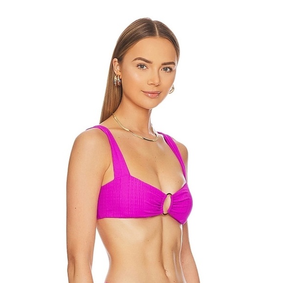 L*Space Willow Bikini Top in Bright Fuchsia NWT - Picture 3 of 6